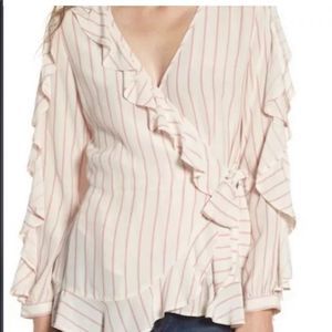 Ruffle wrap blouse Leith Nordstrom 7424